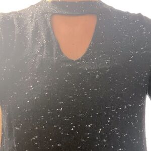 Loft specked black and white sweater